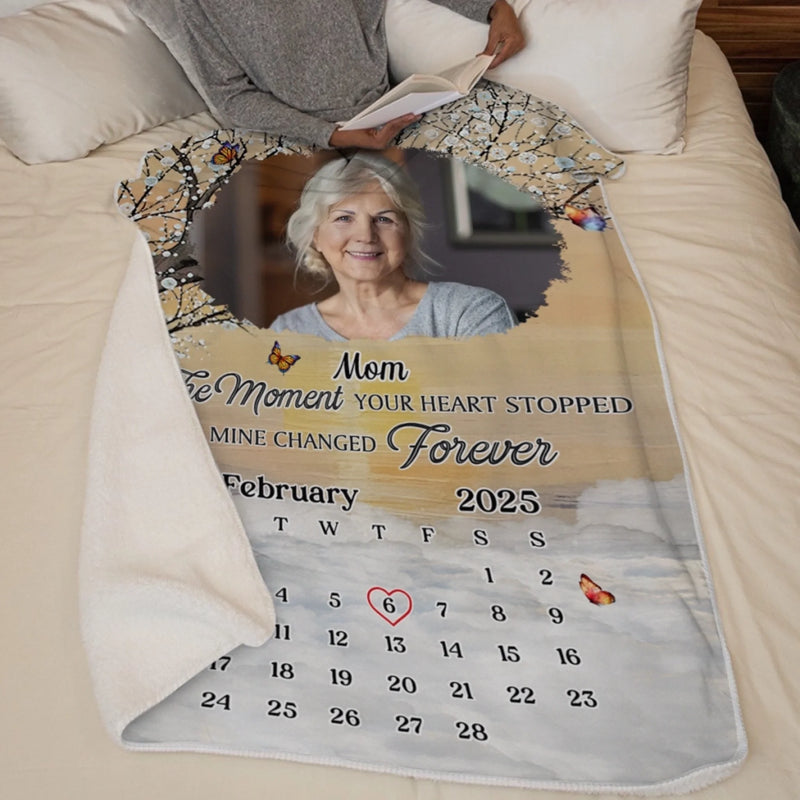 Personalized Photo Blanket - Sympathy Gift For Family - I Carry You In My Heart