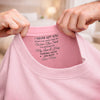 Personalized Inside Neck Print T-Shirt – Meaningful Memorial Gift – Gone But Never Forgotten