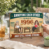 Personalized Home Decor Metal Sign - Anniversary Wedding Gifts For Couple - Love, Laughter & Unlimited Snacks