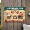 Personalized Home Decor Metal Sign - Anniversary Wedding Gifts For Couple - Love, Laughter & Unlimited Snacks