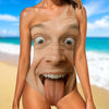 Personalized Photo One Piece Swimsuit - Summer Gifts For Women - Sun Out, Tongue Out