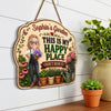 Personalized Wood Sign – Garden Gifts For Gardeners – Happiness Grows Here