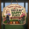 Personalized Wood Sign – Garden Gifts For Gardeners – Happiness Grows Here