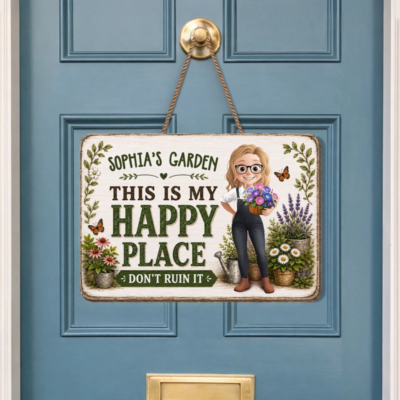 Personalized Wood Sign – Garden Gifts For Gardeners – Growing My Happy Place