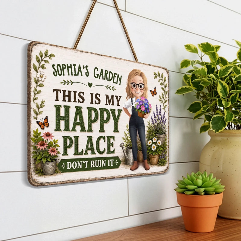 Personalized Wood Sign – Garden Gifts For Gardeners – Growing My Happy Place