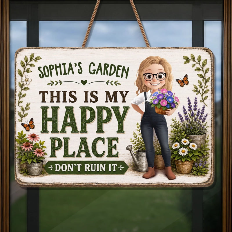 Personalized Wood Sign – Garden Gifts For Gardeners – Growing My Happy Place