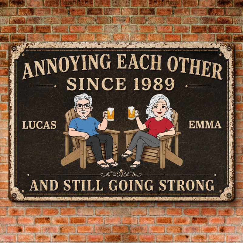 Personalized Home Decor Metal Sign - Anniversary Wedding Gifts For Couple - Still My Favorite Person