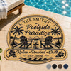 Personalized Shaped Doormat - Anniversary, Summer Gift for Couple - Welcome To Our Oasis