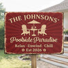 Personalized Home Decor Metal Sign - Anniversary, Summer Gifts for Couple - One More Chapter