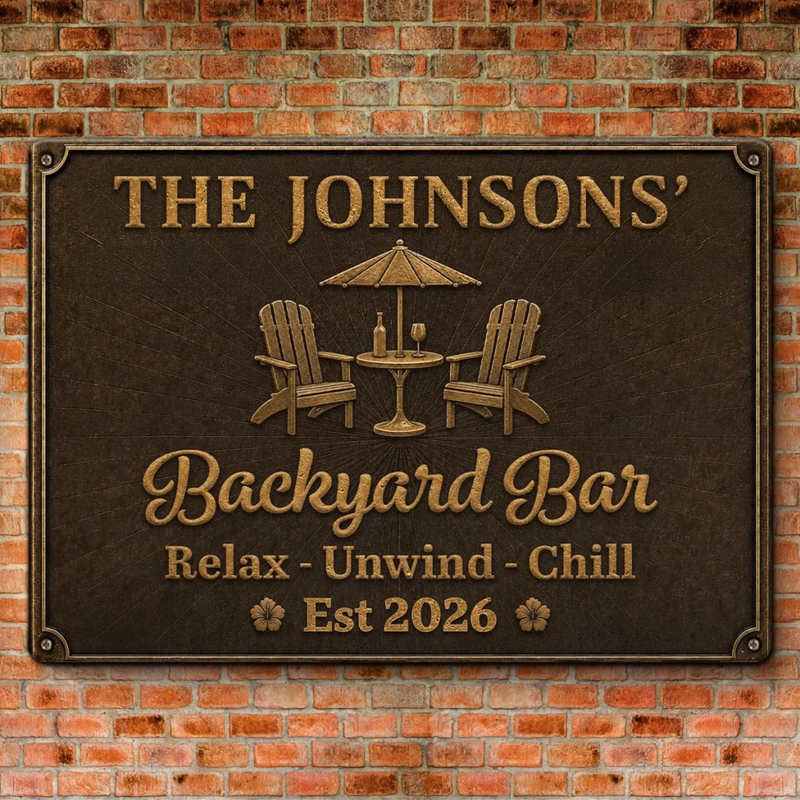 Personalized Home Decor Metal Sign - Anniversary, Summer Gifts for Couple - Tan Lines & Good Times