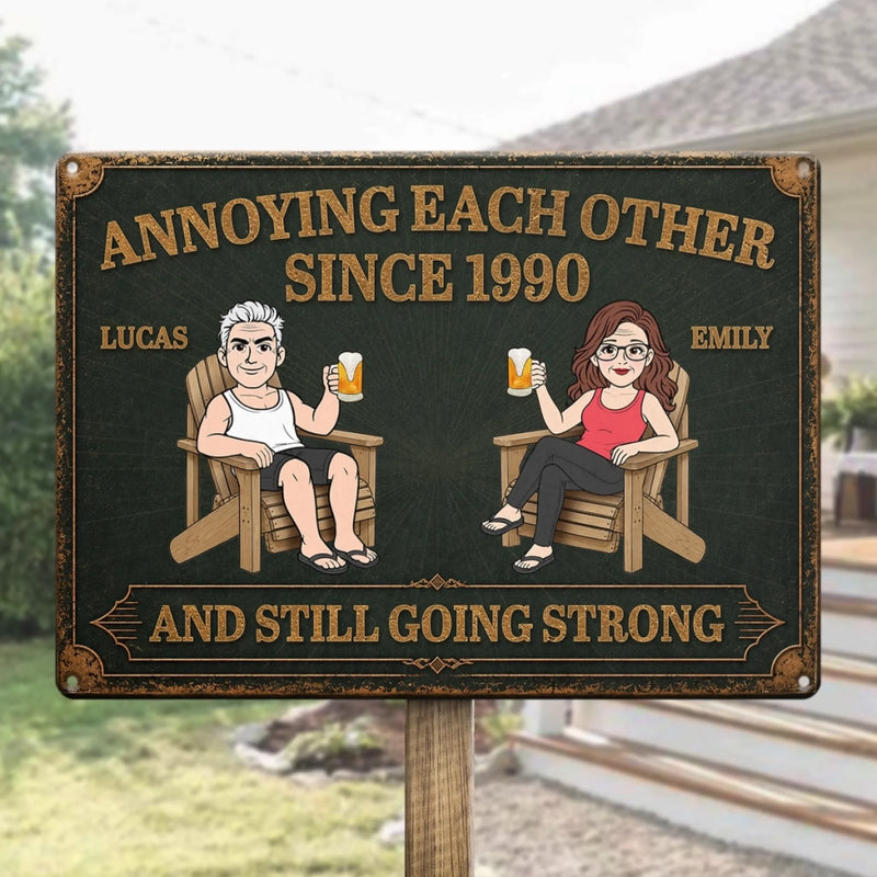 Personalized Home Decor Metal Sign - Wedding Anniversary Gift For Couple - Still Madly in Love