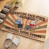 Personalized Home Decor Decorative Mat - Wedding Anniversary Gift For Couple - Relationship Status: Nailed It