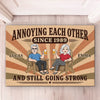 Personalized Home Decor Decorative Mat - Wedding Anniversary Gift For Couple - Relationship Status: Nailed It