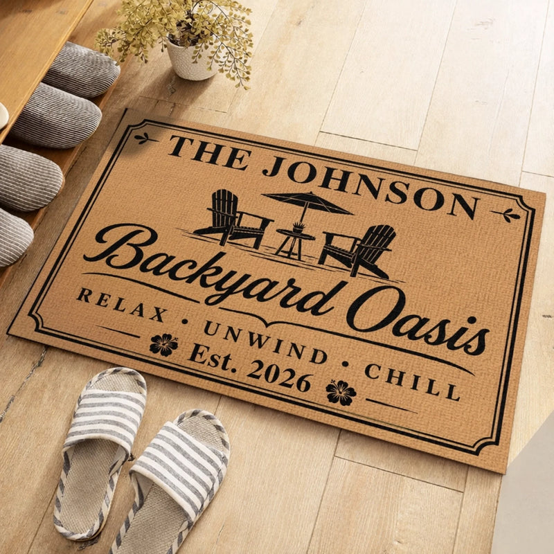Personalized Home Decor Decorative Mat - Anniversary, Summer Gift for Couple - One Love, One Summer