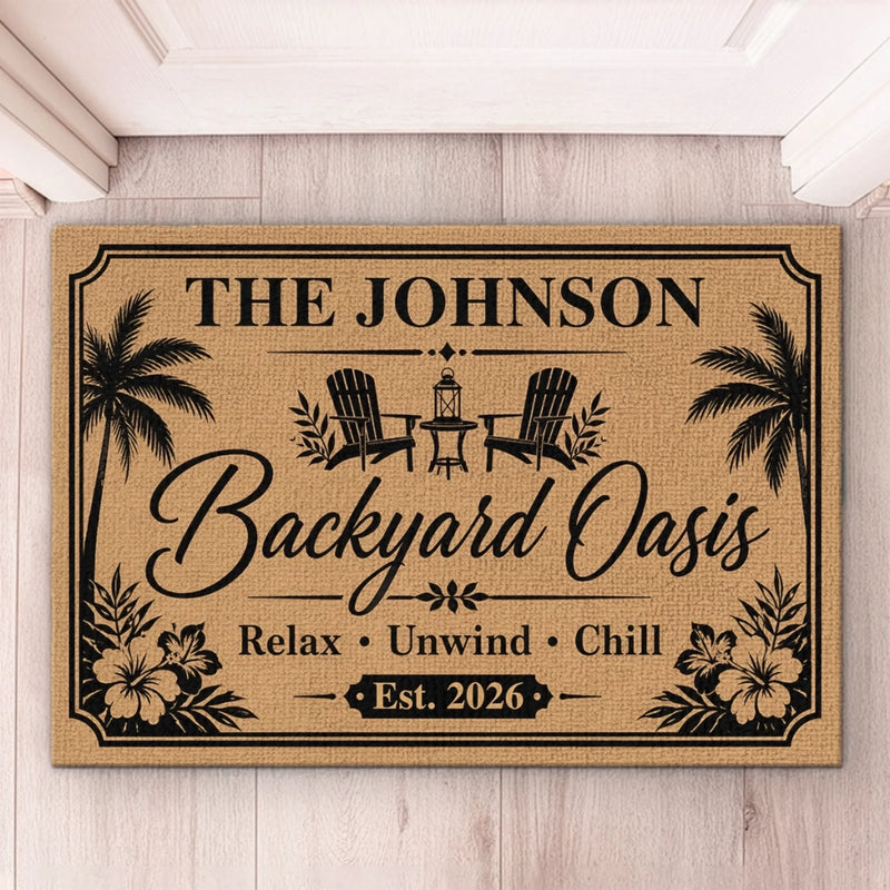Personalized Home Decor Decorative Mat - Anniversary, Summer Gift for Couple - Soak Up the Sunshine