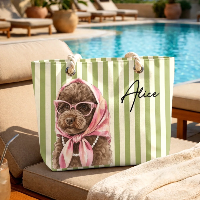 Personalized Beach Bag – Gift For Pet Lovers – Stay Pawsitive