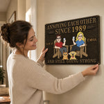 Personalized Home Decor Metal Sign - Anniversary Wedding Gifts For Couple, Pet Lovers - Still Going Strong
