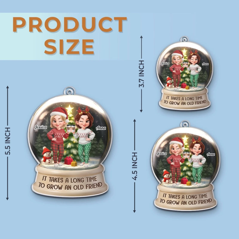 Personalized Acrylic Ornament – Christmas Gifts For Women, Sister, Best Friend – Merry Moments With My Bestie