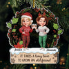 Personalized Acrylic Ornament – Christmas Gifts For Women, Sister, Best Friend – Twinkling Lights True Friendship