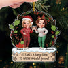 Personalized Acrylic Ornament – Christmas Gifts For Women, Sister, Best Friend – Twinkling Lights True Friendship