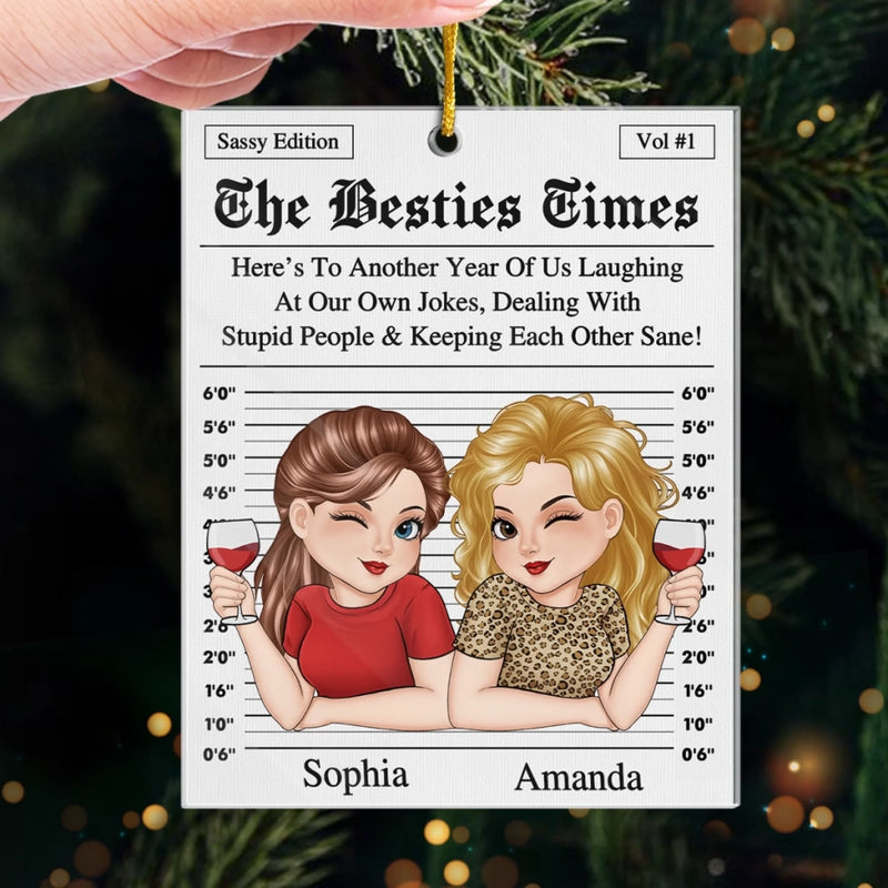 Personalized Acrylic Ornament – Christmas Gifts For Women, Sister, Best Friend – Together, No Matter The Weather