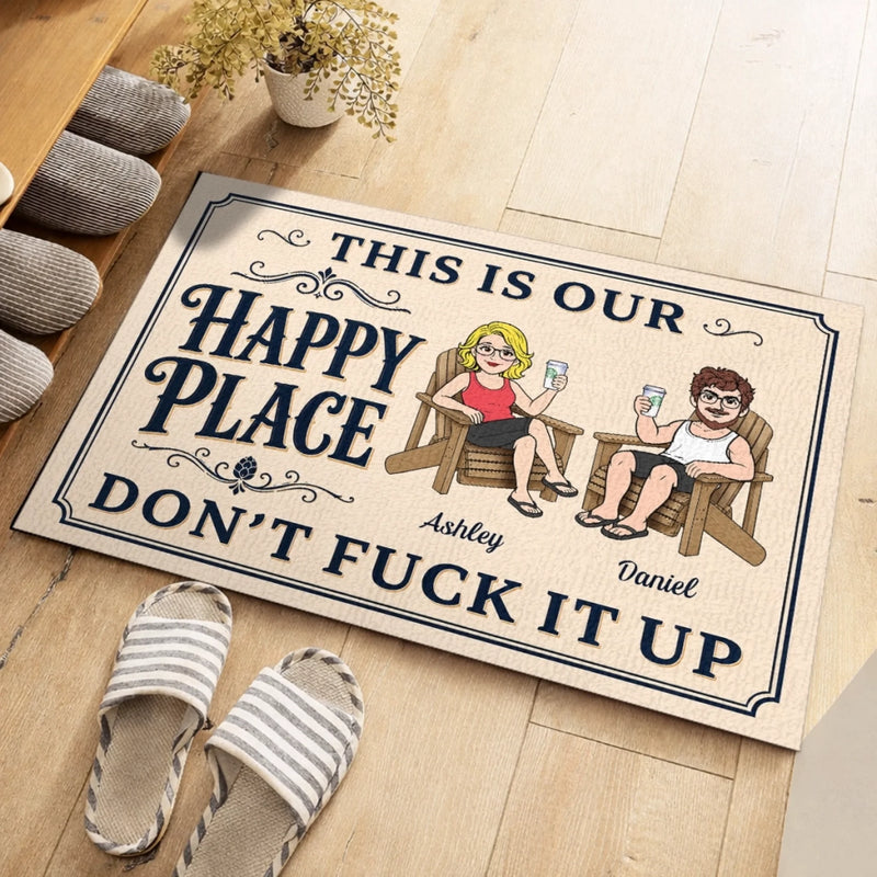 Personalized Home Decor Decorative Mat - Wedding Anniversary Gift For Couple - Love Lives Here