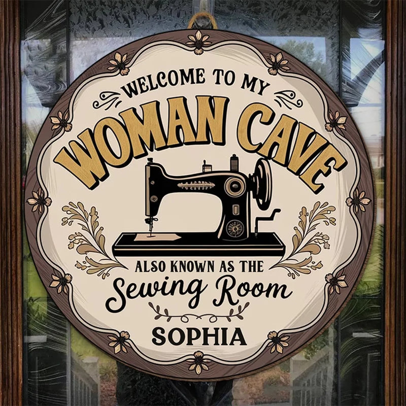 Personalized Wood Sign – Sewing Gift For Sewers – Welcome To My Sewing Room