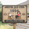 Personalized Home Decor Metal Sign - Wedding  Anniversary Gift For Couple - Growing Older, Loving Deeper