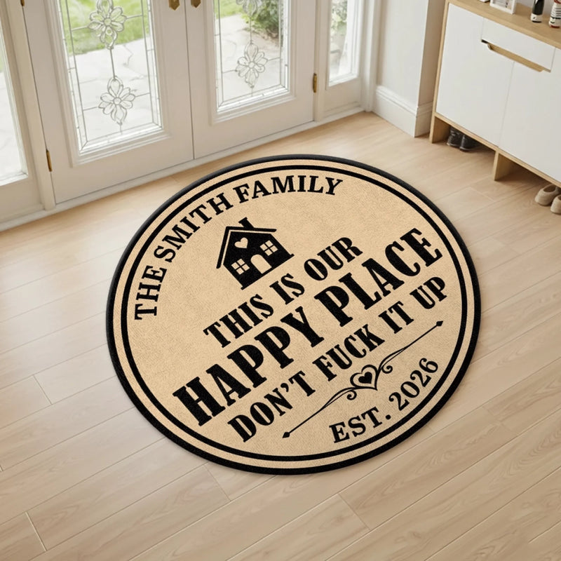 Personalized Poolside Shaped Doormat - Wedding  Anniversary Gift For Couple - We're Vintage, Not Old