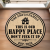 Personalized Poolside Shaped Doormat - Wedding  Anniversary Gift For Couple - We're Vintage, Not Old