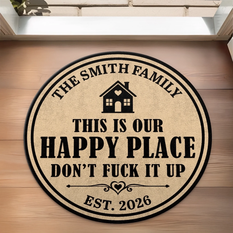 Personalized Poolside Shaped Doormat - Wedding  Anniversary Gift For Couple - We're Vintage, Not Old
