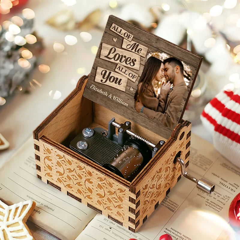 Personalized Photo Music Box – Wedding Anniversary Gift For Couple  – God Knew My Heart Needed You