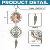 Personalized Photo Metal Car Hanging Ornament With Charm – Sympathy Gift For Family – A Life Well Lived, A Love Well Shared