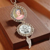 Personalized Photo Metal Car Hanging Ornament With Charm – Sympathy Gift For Family – A Life Well Lived, A Love Well Shared
