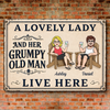 Personalized Home Decor Metal Sign - Wedding  Anniversary Gift For Couple - Welcome To Our Happy Place