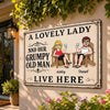 Personalized Home Decor Metal Sign - Wedding  Anniversary Gift For Couple - Welcome To Our Happy Place