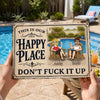 Personalized Home Decor Metal Sign - Poolside  Anniversary Gift For Couple - Sunshine, Splashes & Good Times