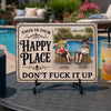 Personalized Home Decor Metal Sign - Poolside  Anniversary Gift For Couple - Sunshine, Splashes & Good Times