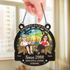 Personalized Window Hanging Suncatcher Ornament – Wedding Anniversary Gift For Couple – We Came, We Saw, We Annoyed
