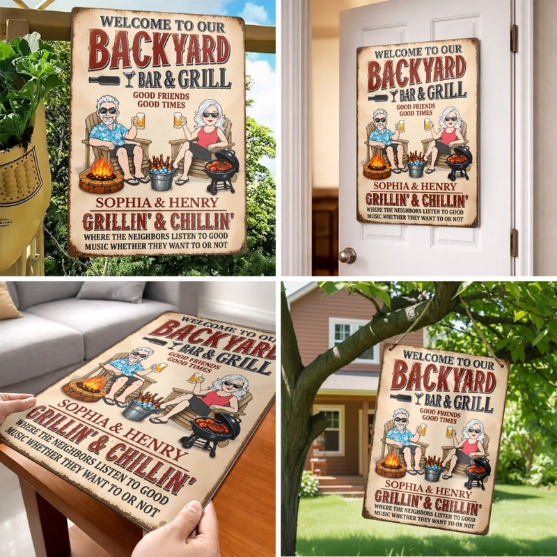 Personalized Home Decor Metal Sign – Wedding Anniversary Gift For Husband, Wife, Couple – Still Putting Up With Each Other