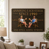 Personalized Home Decor Metal Sign – Wedding Anniversary Gift For Couple – Stronger Every Year
