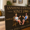 Personalized Home Decor Metal Sign – Wedding Anniversary Gift For Couple – Stronger Every Year
