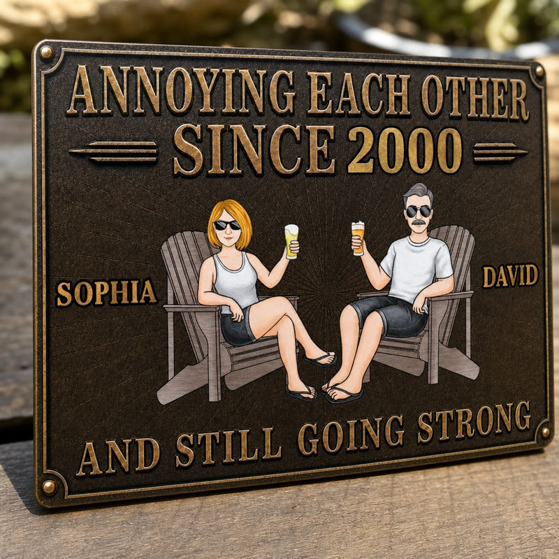 Personalized Home Decor Metal Sign – Wedding Anniversary Gift For Couple – Proud & Still Going