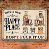 Personalized Home Decor Metal Sign - Wedding Anniversary Gift For Couple, Pet Lovers - Our Favorite Place to Be