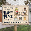 Personalized Home Decor Metal Sign - Wedding Anniversary Gift For Couple, Pet Lovers - Our Favorite Place to Be