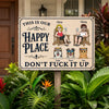 Personalized Home Decor Metal Sign - Wedding Anniversary Gift For Couple, Pet Lovers - Our Favorite Place to Be