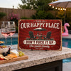 Personalized Home Decor Metal Sign - Wedding Anniversary Gifts For Husband, Wife, Couple - Love, Laughter & Cocktails