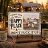 Personalized Home Decor Metal Sign - Wedding Anniversary Gift For Couple, Campers - Making Memories Together