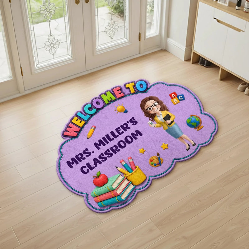 Personalized Shaped Doormat - Back To School Gift For Teachers - Teaching with Heart