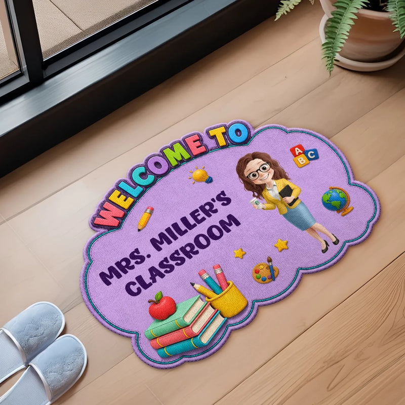 Personalized Shaped Doormat - Back To School Gift For Teachers - Teaching with Heart